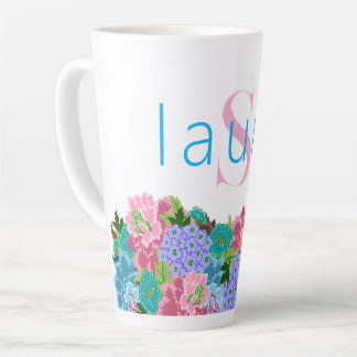 Preppy Chinoiserie met monogram naam Latte Mok