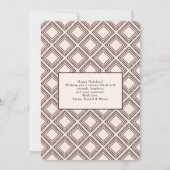 Preppy Chocolate Diamond Pattern Holiday Card (Achterkant)