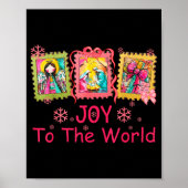 Preppy Christian Christmas Joy Coquette Jesus Nati Poster (Voorkant)