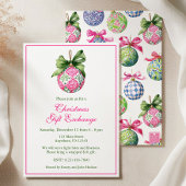 Preppy Christmas Baubles Ornamenten Party Kaart