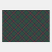 Preppy Christmas Dark Green Plaid Inpakpapier Vel (Voorkant 3)