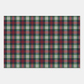 Preppy Christmas Plaid Wrapping Paper (Voorkant)