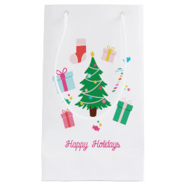 Preppy Christmas Tree Gift Snoep Kous Klein Cadeauzakje