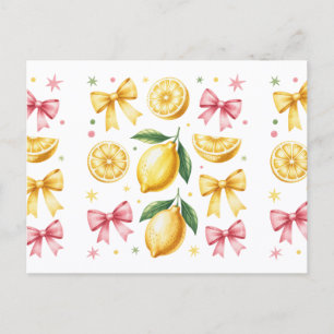 Preppy Citroenen en Lintjes Zomerstemming Briefkaart