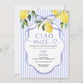 Preppy Citrus Ciao Miss Bridal Shower Invitation (Devant)