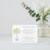 Preppy Citrus Lemon Tree brengt een Baby shower ui Informatiekaartje (Staand voorkant)