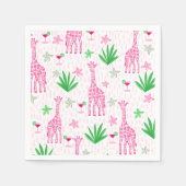 Preppy Classic Giraffes en Cosmopolitans Oerwoud Servet (Voorkant)