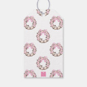 Preppy Coastal Oyster Bow Krans Kerstmis Cadeaulabel (Achterkant)