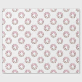 Preppy Coastal Oyster Bow Krans Kerstmis Cadeaupapier (Vlak)