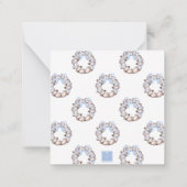 Preppy Coastal Oyster Bow Krans Kerstmis Notitiekaartje (Achterkant)