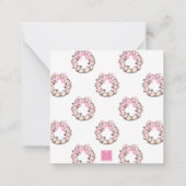 Preppy Coastal Oyster Bow Krans Kerstmis Notitiekaartje (Achterkant)