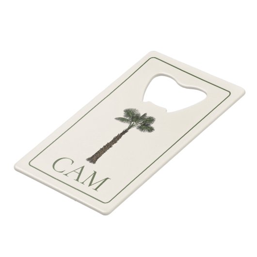 Preppy Coastal Palm Tree Monogram (Devant Angle)