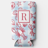 Preppy Coastal Seafood Gingham Kitchen Decor (Voorkant)