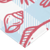 Preppy Coastal Seafood Gingham Kitchen Decor Tafelkleed (Gekanteld)