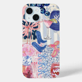 Preppy Collage, Trendy Zomer Collage Telefoon Case