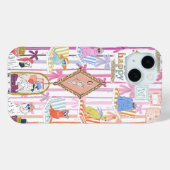 Preppy Collage, Trendy Zomer Collage Telefoon Case (Achterkant (horizontaal))