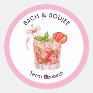 Preppy Coquette Bach & Boujee Cocktail Bach Feestj Ronde Sticker