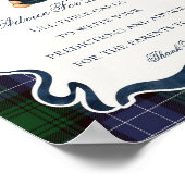 Preppy Coquette Bow Bear Shower Advice for Baby Poster (Hoek)