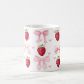 Preppy Coquette Bow Mug fraise rose fille (Centre)