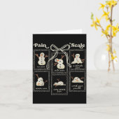 Preppy Coquette Pain Scale Stamps Snowmen Trauma E Kaart (Gele Bloem)