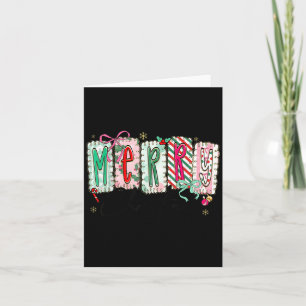 Preppy Coquette Prettig Kerst Coquette Strik Meisj Kaart