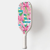 Preppy Coquette Roze Bows Monogram Pickleball Paddle (Links)