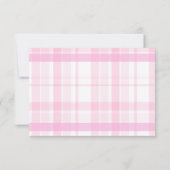 Preppy Coquette Roze strik Afstuderen Bedankkaart (Achterkant)