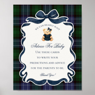 Preppy Coquette Strikje Beer Bad Shower Advies voo Poster