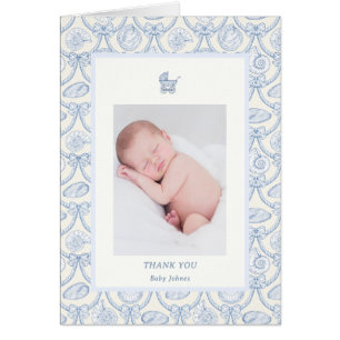 Preppy Couquette Kust Baby Bedanktkaart
