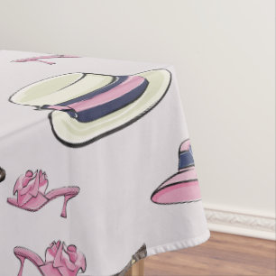 Preppy Derby-hoed en schoen / Derby-feest roze Tafelkleed