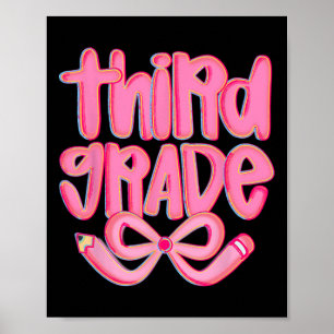 Preppy Derde Klas Terug Naar School Coquette Strik Poster