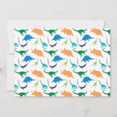 Preppy Dinosaur Silhouette Birthday Foto Kaart (Achterkant)