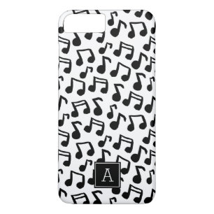 Preppy Doodle Muzieknoten Monogram Gepersonaliseer iPhone 8 Plus / 7 Plus Hoesje