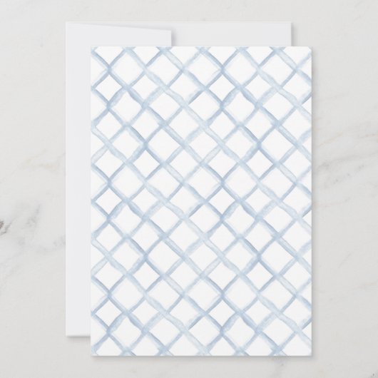 Preppy Duck Gingham Crest Baby shower uitnodiging (Achterkant)