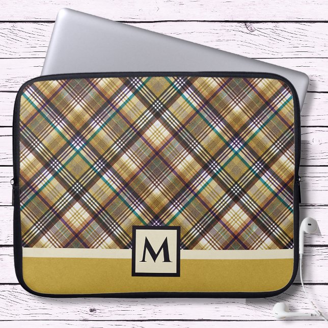 Preppy Earth Tones Pset Laptop Sleeve (Creator heeft geüpload)