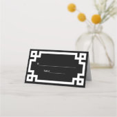 Preppy Elegan White Key Escort Cartes (Dos)