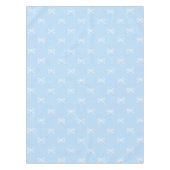 Preppy Elegant Blue Bow Pattern Spring & Summer Tafelkleed (Voorkant)