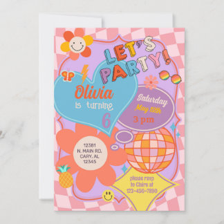 Préppy entre ado super invitation d'anniversaire.