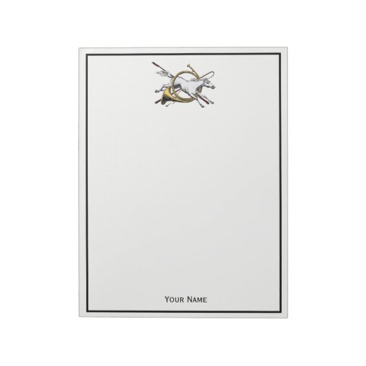 Preppy Equestrian Horse springt door de kleur van Notitieblok (Gedraaid)