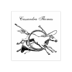 Preppy Equestrian Horse springt door de kleur van  Rubberstempel