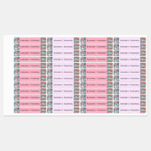 Preppy Floral Monogram Naam Labels (Vel)