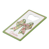 Preppy Floral Pink and Green Bow Personalized (Devant Angle)