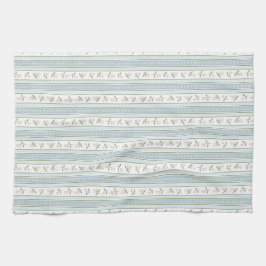 Preppy Floral Stripe Kitchen Towel Theedoek