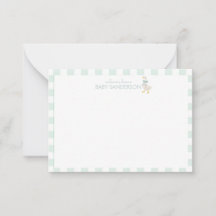 Preppy Gans Babyshower Notitiekaart