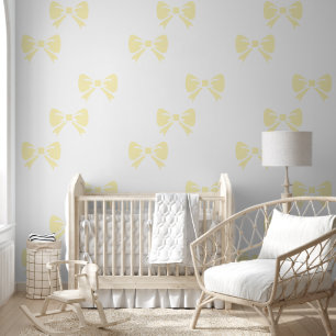 Preppy Gele Boog Baby Meisje Jongen Geslacht Neutr Behang