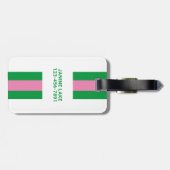 Preppy gepersonaliseerd Initiaal Bagagelabel (Achterkant horizontaal)