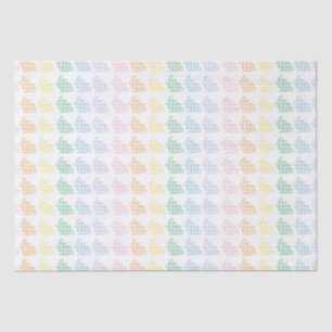 Preppy Gingham Pasen Bunnies Pastel Tissuepapier