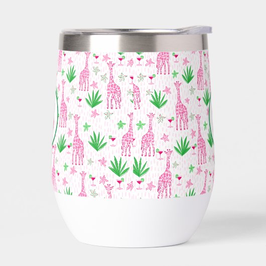 Preppy Giraffes Cosmopolitans Monogramme (Gauche)