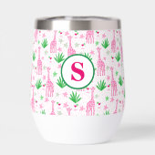 Preppy Giraffes Cosmopolitans Monogramme (Arrière)