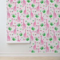 Preppy Giraffes Cosmopolitans Oerwoud Bloemen